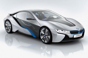 BMW i8 front quarter view