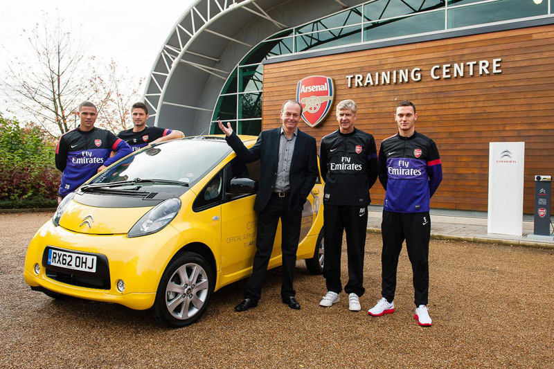 Arsenal Football Club adds two all-electric Citroën C-Zero models to the Club’s vehicle fleet