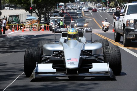 LA Welcomes Formula E - Driving through the streets