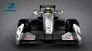 New Formula E car - 3D rendering - Front View