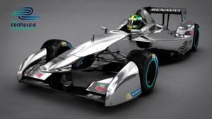 New Formula E car - 3D rendering - Front Quarter