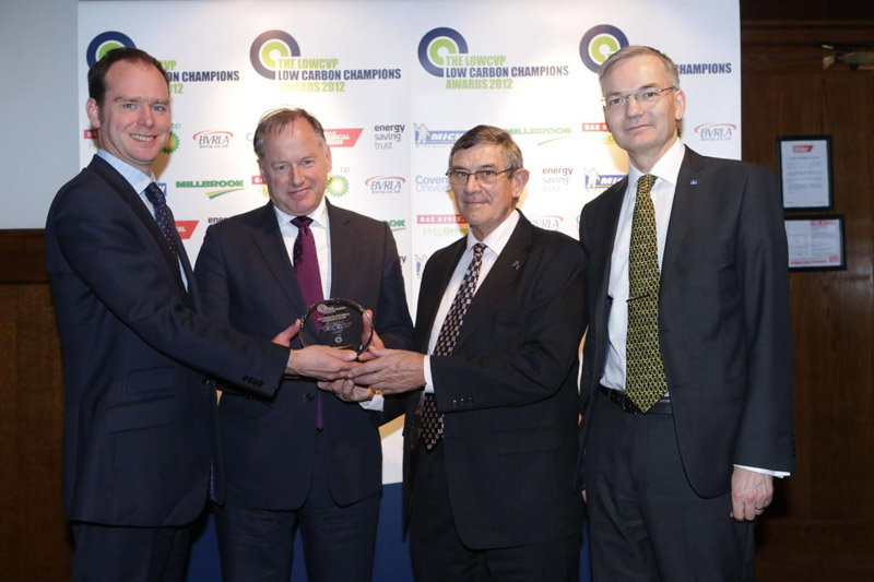 Nick Pascoe and Allan Cooper receiving Low Carbon Champions Award