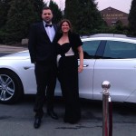 ELM EVs Daniel Martin and Suzie Guest with the Tesla S