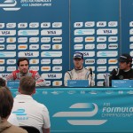 Post race driver conference with Jerome D'Ambrosio, Sam Bird & Nelson Piquet Jr - Formula E London ePrix 28 June 2015 - AutoVolt